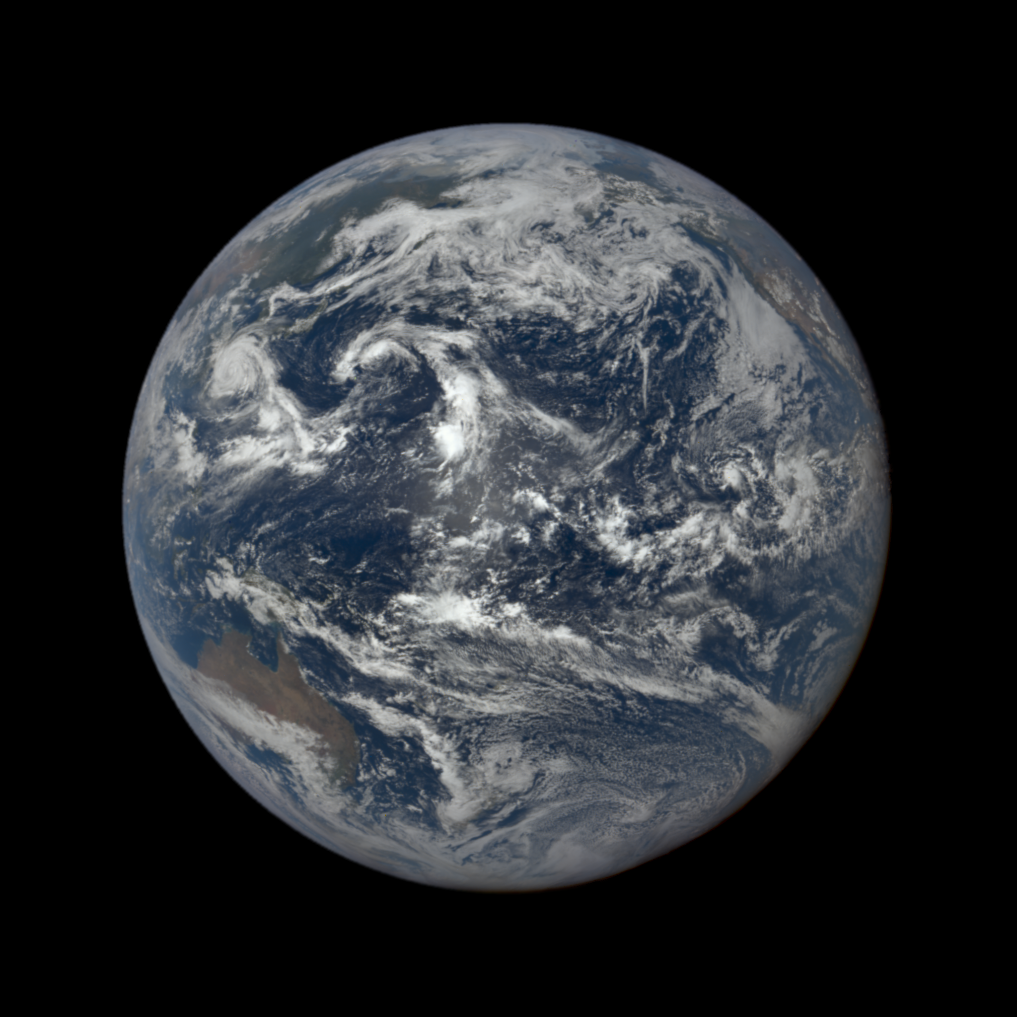 This image was taken by NASA's EPIC camera onboard the NOAA DSCOVR spacecraft