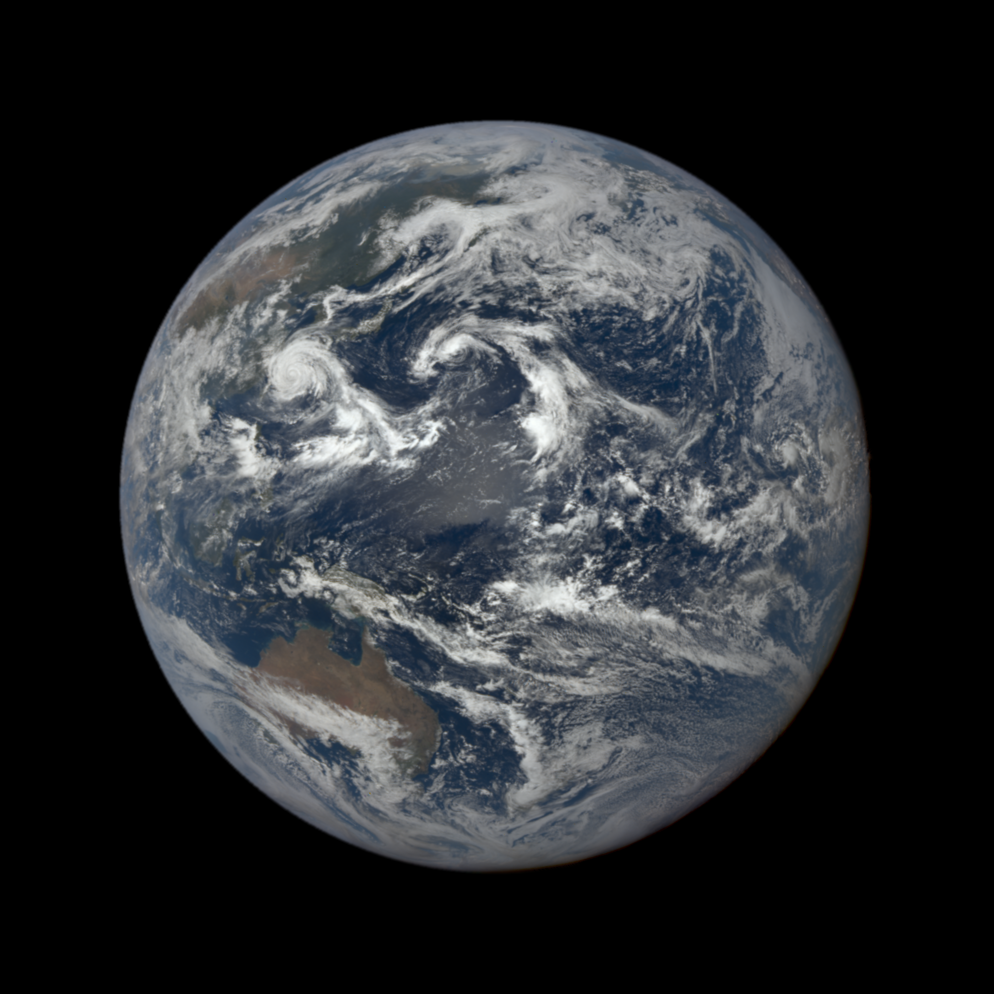 This image was taken by NASA's EPIC camera onboard the NOAA DSCOVR spacecraft
