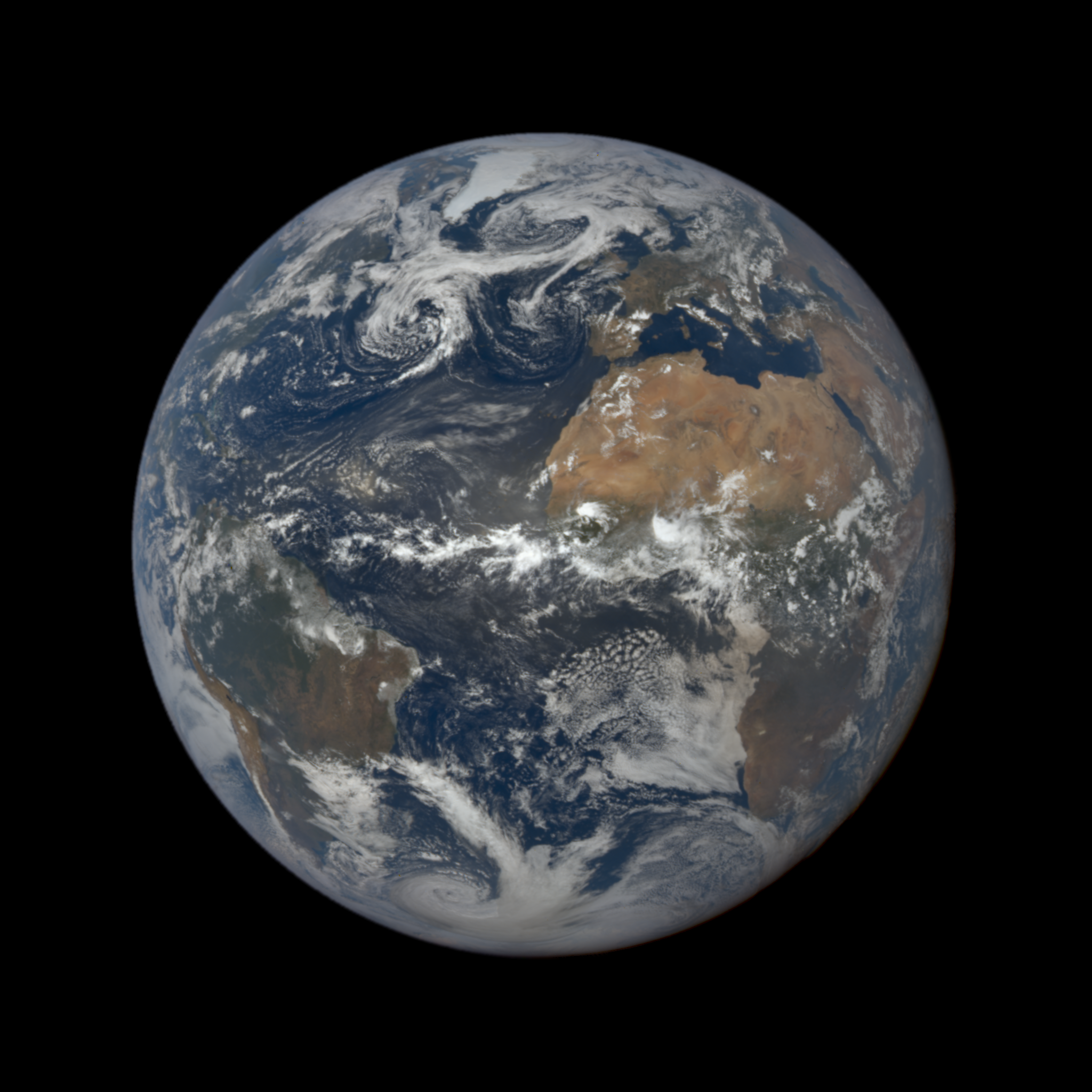 This image was taken by NASA's EPIC camera onboard the NOAA DSCOVR spacecraft