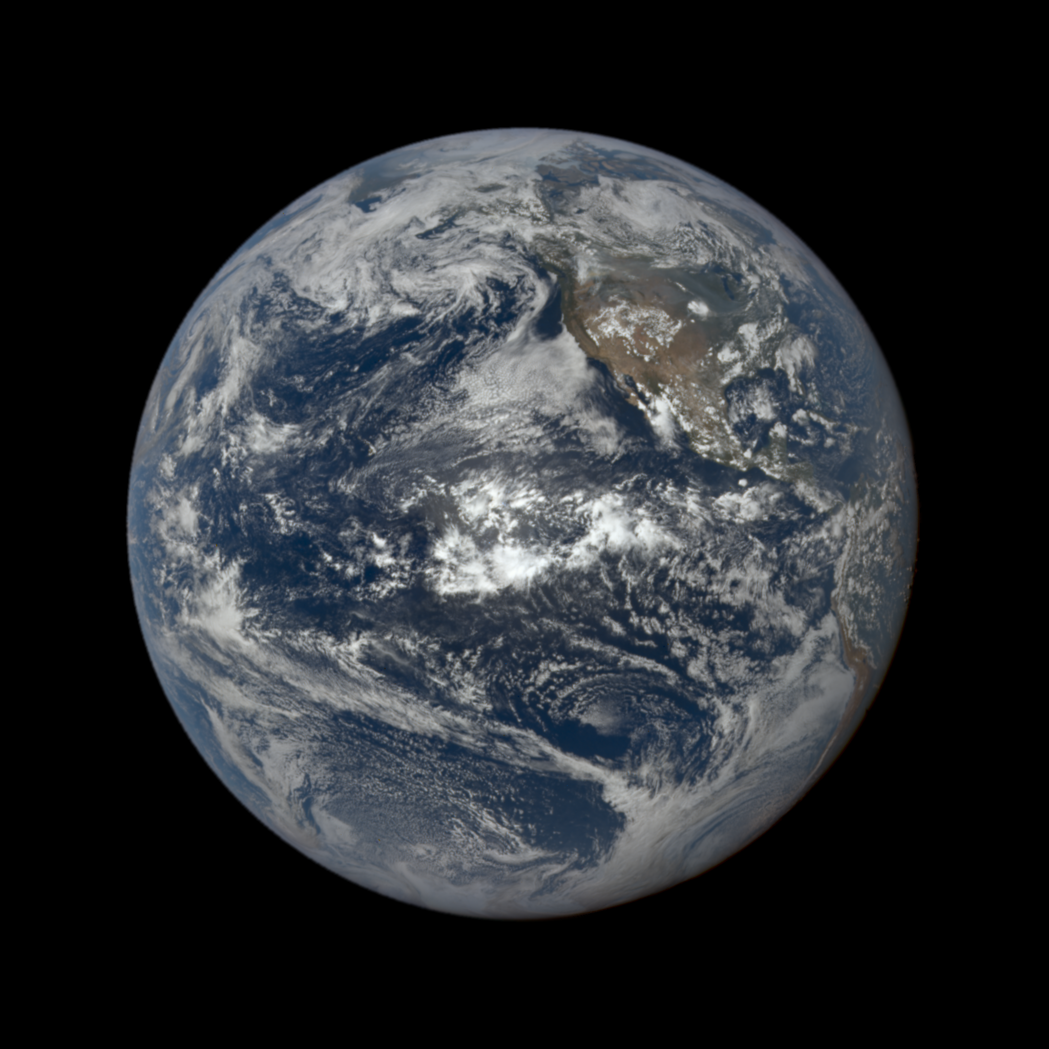This image was taken by NASA's EPIC camera onboard the NOAA DSCOVR spacecraft