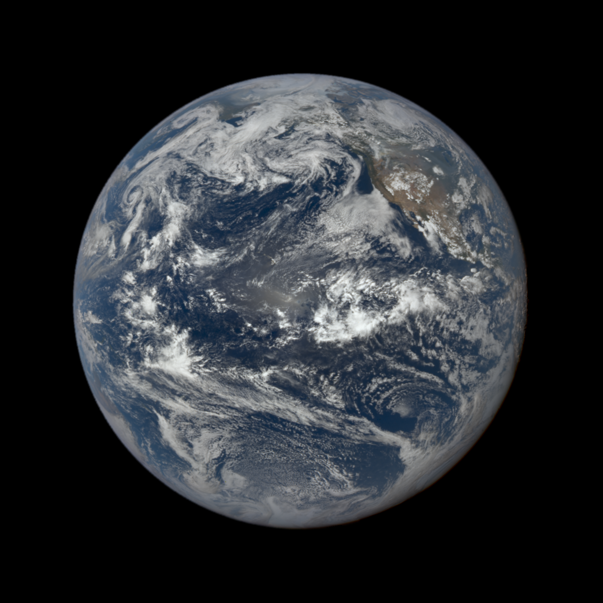 This image was taken by NASA's EPIC camera onboard the NOAA DSCOVR spacecraft